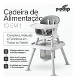 Cadeira Alimentação 10 em 1 Pipdip Pandaloo