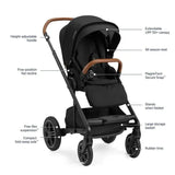 Nuna - Mixx Next + Pipa Urbn Travel System, Caviar - Pandaloo